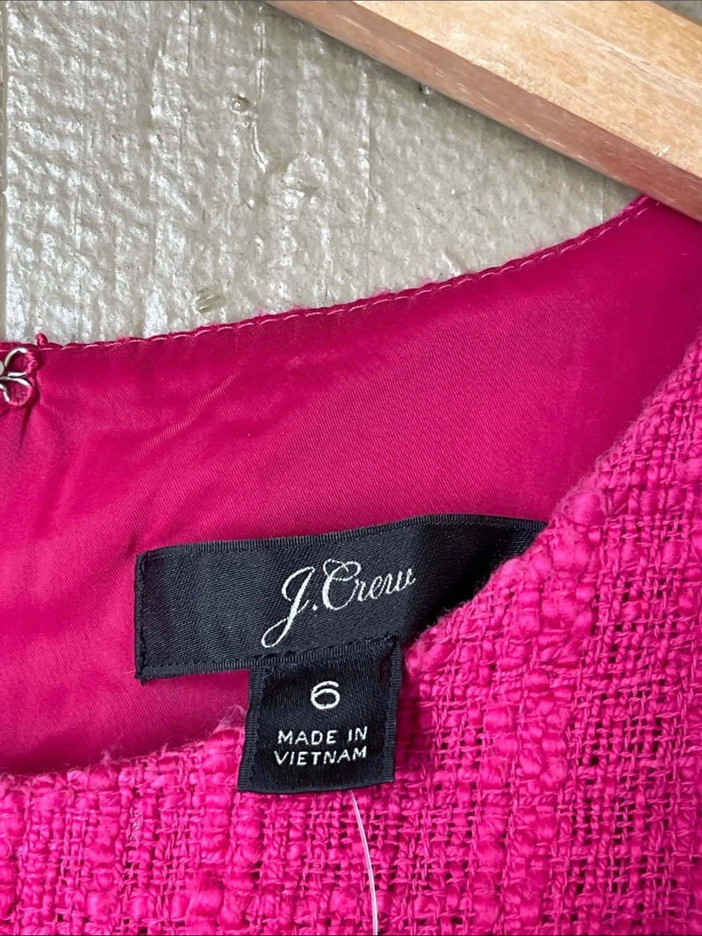 J.Crew Tweed Sheat Dress in Pink Size 6
